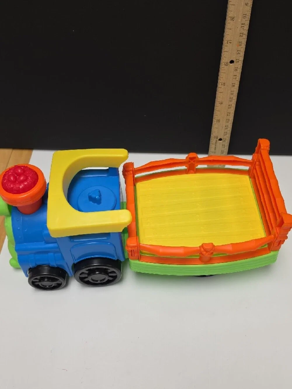 Fisher-Price Blue, Green & Orange Plastic Toddler Zoo Train With Sounds